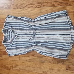 Excellent used condition large Japna button down striped sleeveless dress
